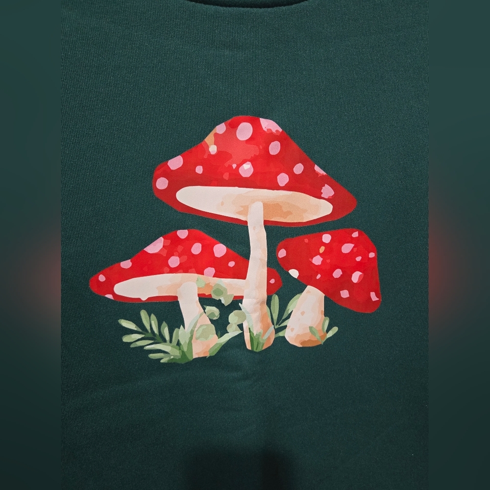 Whimsical Mushroom Print Sweatshirt - Picture 4 of 4